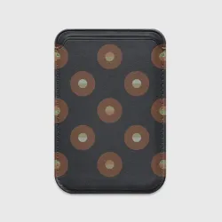 Картхолдер Magsafe магнитный Black coffee moon drops pattern