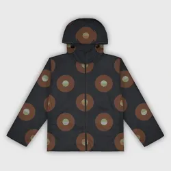 Женская ветровка 3D Black coffee moon drops pattern