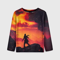 Детский лонгслив 3D Volcano eruption