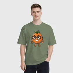 Мужская футболка хлопок Oversize Деловой апельсин - фото 2