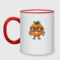 Кружка двухцветная Деловой апельсин