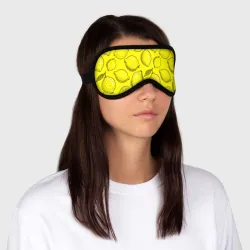 Маска для сна 3D Яркий лимонный узор - паттерн - фото 2