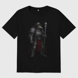 Женская футболка хлопок Oversize Бронированный чумной доктор