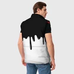 Мужской жилет утепленный 3D Doom logo жидкие краски - фото 4
