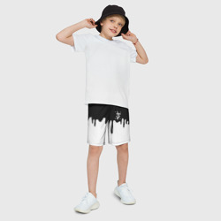 Детские спортивные шорты 3D Doom logo жидкие краски - фото 2