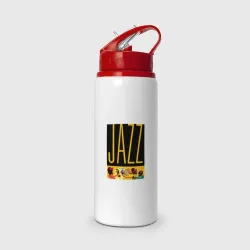 Бутылка для воды с трубочкой Jazz people