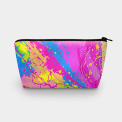 Косметичка 3D Яркая абстракция из розовых и голубых красок