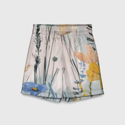 Детские спортивные шорты 3D Цветы полевые