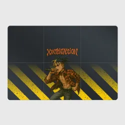 Магнитный плакат 3Х2 XXXTentacion с микрофоном в аниме стиле