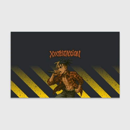Бумага для упаковки 3D XXXTentacion с микрофоном в аниме стиле