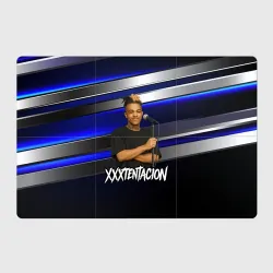 Магнитный плакат 3Х2 XXXTentacion с микрофоном довольный