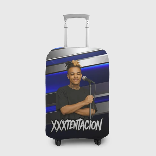 Чехол для чемодана 3D XXXTentacion с микрофоном довольный