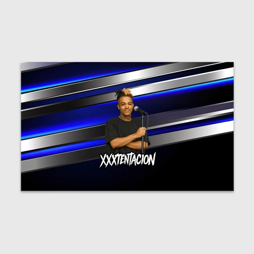 Бумага для упаковки 3D XXXTentacion с микрофоном довольный