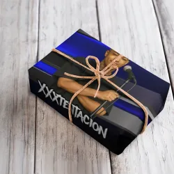 Бумага для упаковки 3D XXXTentacion с микрофоном довольный - фото 4