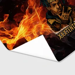 Бумага для упаковки 3D XXXTentacion на фоне огня - фото 3