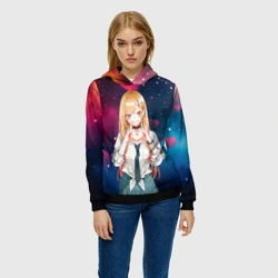 Женская толстовка 3D Марин Китагава с любовью - Эта фарфоровая кукла влюбилась - фото 2