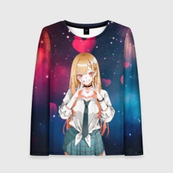 Женский лонгслив 3D Марин Китагава с любовью - Эта фарфоровая кукла влюбилась