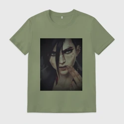 Мужская футболка хлопок Вай  Vi here was Arcane league of Legends