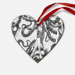 Деревянная игрушка Сердце Junji Ito Death Stranding  Tomie and octopus pattern 
