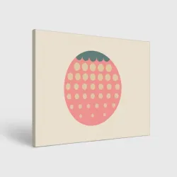 Холст прямоугольный Big strawberry retro dusty 