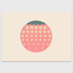 Поздравительная открытка Big strawberry retro dusty 