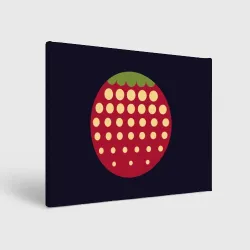 Холст прямоугольный Big strawberry russian black 