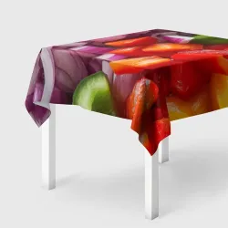 Скатерть 3D Микс из овощей - текстура