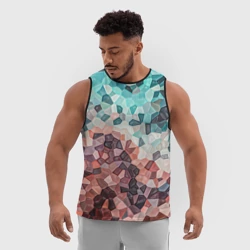 Мужская спортивная майка 3D Мозаика воспоминаний - текстура - фото 2