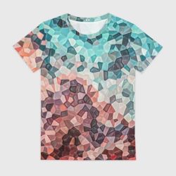 Женская футболка 3D Мозаика воспоминаний - текстура