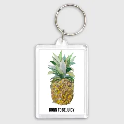 Брелок прямоугольный 35*50 Ананас Born to be juicy