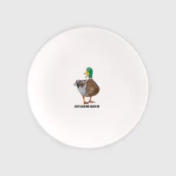 Тарелка Утка Keep calm and quack on
