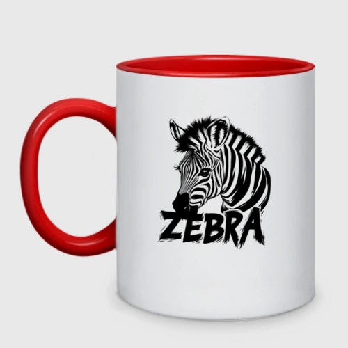 Кружка двухцветная Зебра граффити