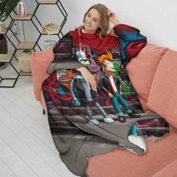 Плед с рукавами Bender bending robot and Fry - ai art graffiti - фото 2