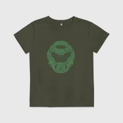 Детская футболка хлопок Doom slayer logo
