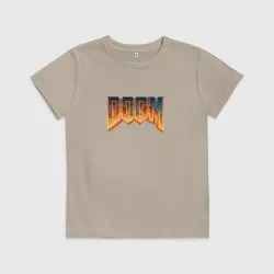 Детская футболка хлопок Doom ultimate logo