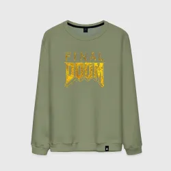 Мужской свитшот хлопок Doom final gold logo