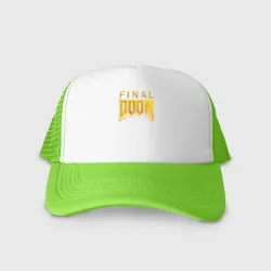 Кепка тракер с сеткой Doom final gold logo