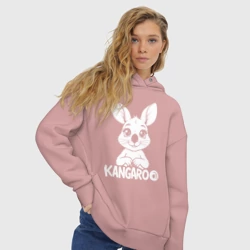 Женское худи Oversize хлопок Милый кенгуру - фото 2