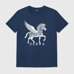 Мужская футболка хлопок Летящая зебра