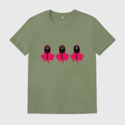 Мужская футболка хлопок Three symbols in the squid game
