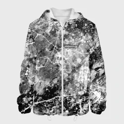 Мужская куртка 3D Абстракция - black stone