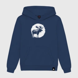 Женская толстовка хлопок Лось в круге