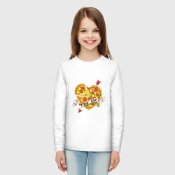 Детский лонгслив хлопок Love pizza - фото 2