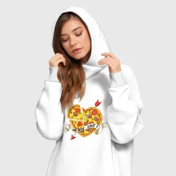 Платье-худи хлопок Love pizza - фото 2