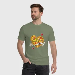 Мужская футболка хлопок Love pizza - фото 2