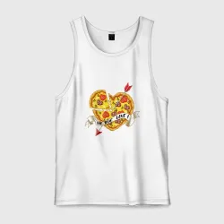 Мужская майка хлопок Love pizza