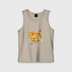 Детская майка хлопок Love pizza