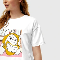 Женская футболка хлопок Oversize Driving in my truck right after a beer - фото 2