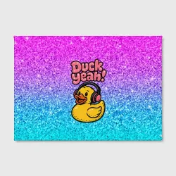 Холст прямоугольный Duck yeah - утка в наушниках  - фото 2