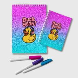 Блокнот Duck yeah - утка в наушниках 